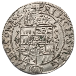 3 Krejcar 1666, Karel II. Liechtenstein, Arc.Olomouc.