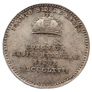 Korunovační žeton 1867 A malý, Alžběta (Sissi)