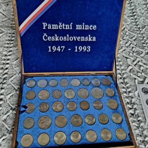 Kompletní sada stříbrných pamětních mincí ČSSR 1947 - 1993