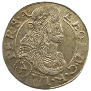 3 Krejcar 1682 CK, Kutná Hora, Leopold I.
