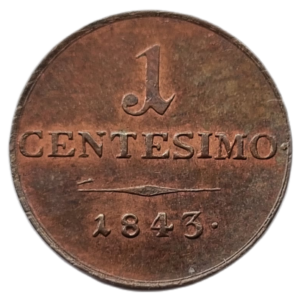 1 Centesimi 1843 M, Ferdinand V.