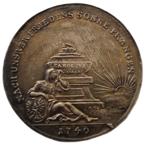 AR medaile 1741, úmrtí Karla VI. a vstup Prusů do Slezska