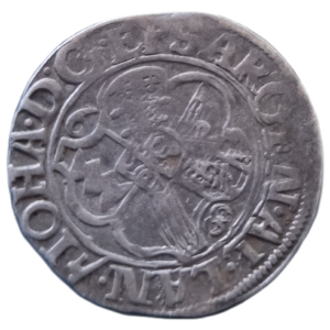 2 Krejcar 1589, Arc. Strassburg , Titul Rudolfa II.