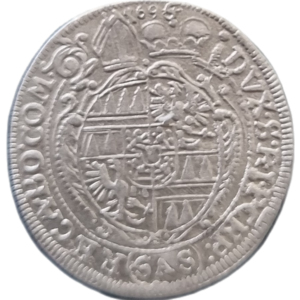 3 Krajcar 1695, SAS, Karel II. Liechtenstein