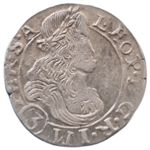 3 Krejcar 1680, Kutná Hora, Leopold I.