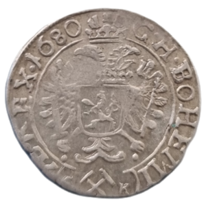 3 Krejcar 1680, Kutná Hora, Leopold I.