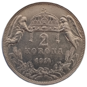 2 Koruna 1914, KB, František Josef I.