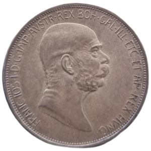 5 Koruna 1908, 60. výročí nastoupení vlády Františka Josefa I.