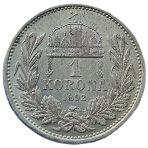 1 Koruna 1892 K.b. František Josef I.
