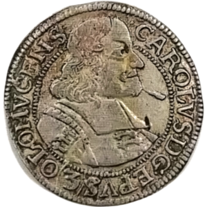 3 Krejcar 1670 Karel II. Liechtenstein, Arcibiskupství Olomouc