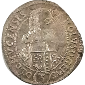 3 Krejcar 1665 Karel II. Liechtenstein , Arcibiskupství Olomouc