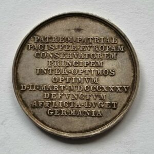 Stříbrná medaile k úmrtí císaře Františka II.