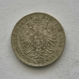 1/4 zlatník 1858 E, františek Josef I.