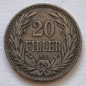 20 Fillér 1892 K.b. František Josef I.