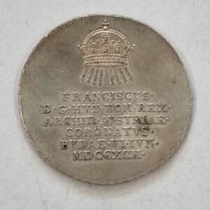 Stříbrny Korunovační žeton 1792 , František II (I ) 24.5mm