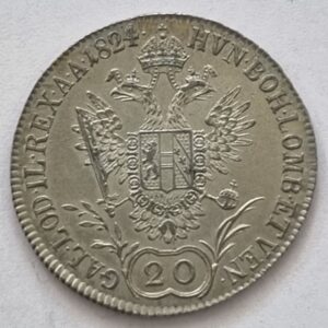 Stříbrný 20 Krejcar 1824 A, František II. (I).