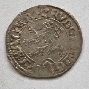 Stříbrný Malý groš 1608 , Kutná Hora , Rudolf II.