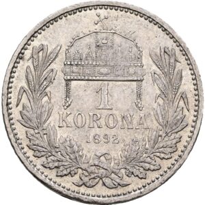 1 Koruna 1892 k.b., František Josef I.