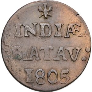 1Duit Batavia 1805, Východní Nizozemská Indie.