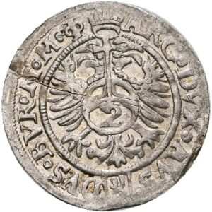 2 krejcar 1563 , Jáchymov , Maxmilián II.