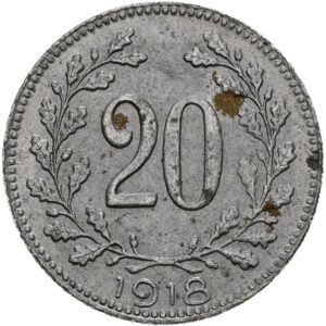 20 haléř 1918, Karel I.
