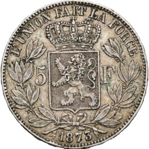 5 Frank 1873 , Léopold II.