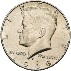 1/2 Dolar 1968 D, Kennedy half Dollar