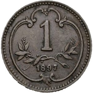 1 haléř 1897, František Josef I.