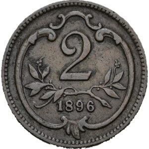2 haléř 1896, František Josef I.