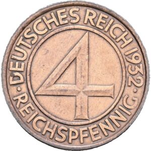 4 Reichspfennig 1932 G