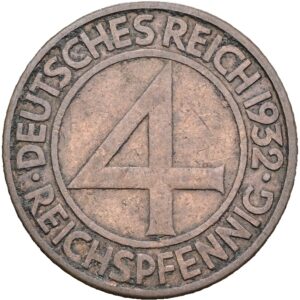 4 Reichspfennig 1932 J
