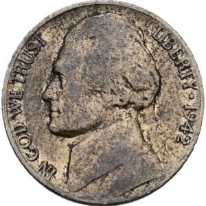 5 cent 1942 P , Thomas Jefferson