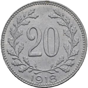 20 haléř 1918, Karel I.