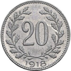 20 haléř 1918, Karel I.