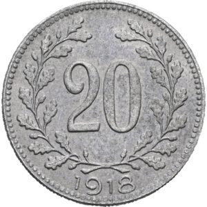 20 haléř 1918, Karel I.