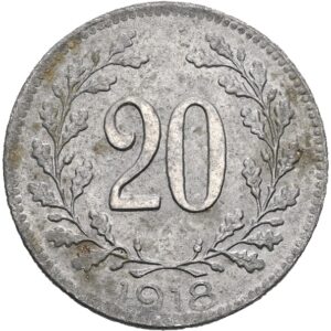 20 haléř 1918, Karel I.