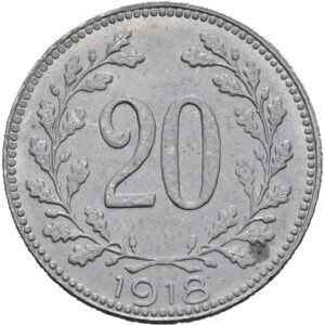 20 haléř 1918, Karel I.