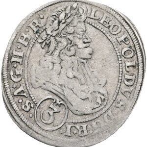 3 krejcar 1696 CB, Břeh , Leopold I.