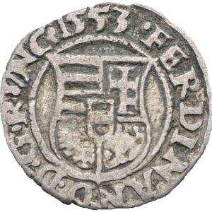 Denár 1553 KB, Ferdinand I.
