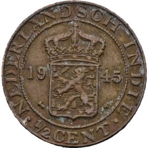 1/2 cent 1945 - Vilhelmina