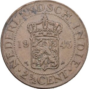 2 1/2 cent 1945 - Vilhelmina