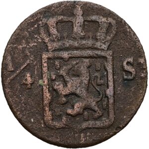¼ Stuiver 1825 - Willem I. , Východni Nizozemská Indie