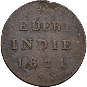 ½ Stuiver 1821 - Willem I, Východni Nizozemská Indie