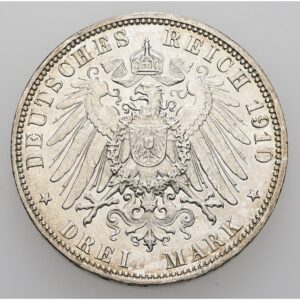 3 Marka 1910 J, Hamburg.