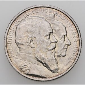 2 Marka 1906 G, velkovévodství Báden , zlatá svatba .