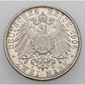 2 Marka 1906 G, velkovévodství Báden , zlatá svatba .