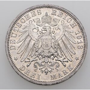 3 Marka 1913 A, království Pruské