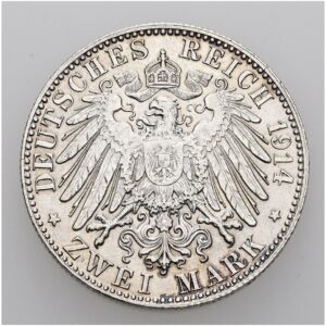 2 Marka 1914 D, království Bavorské.