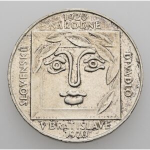 25 Koruna 1970- 50. výročí Slovenského národního divadla.