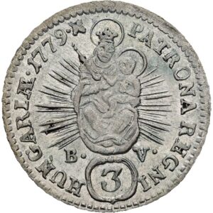 3 krejcar 1779 B.V. Marie Terezie.
